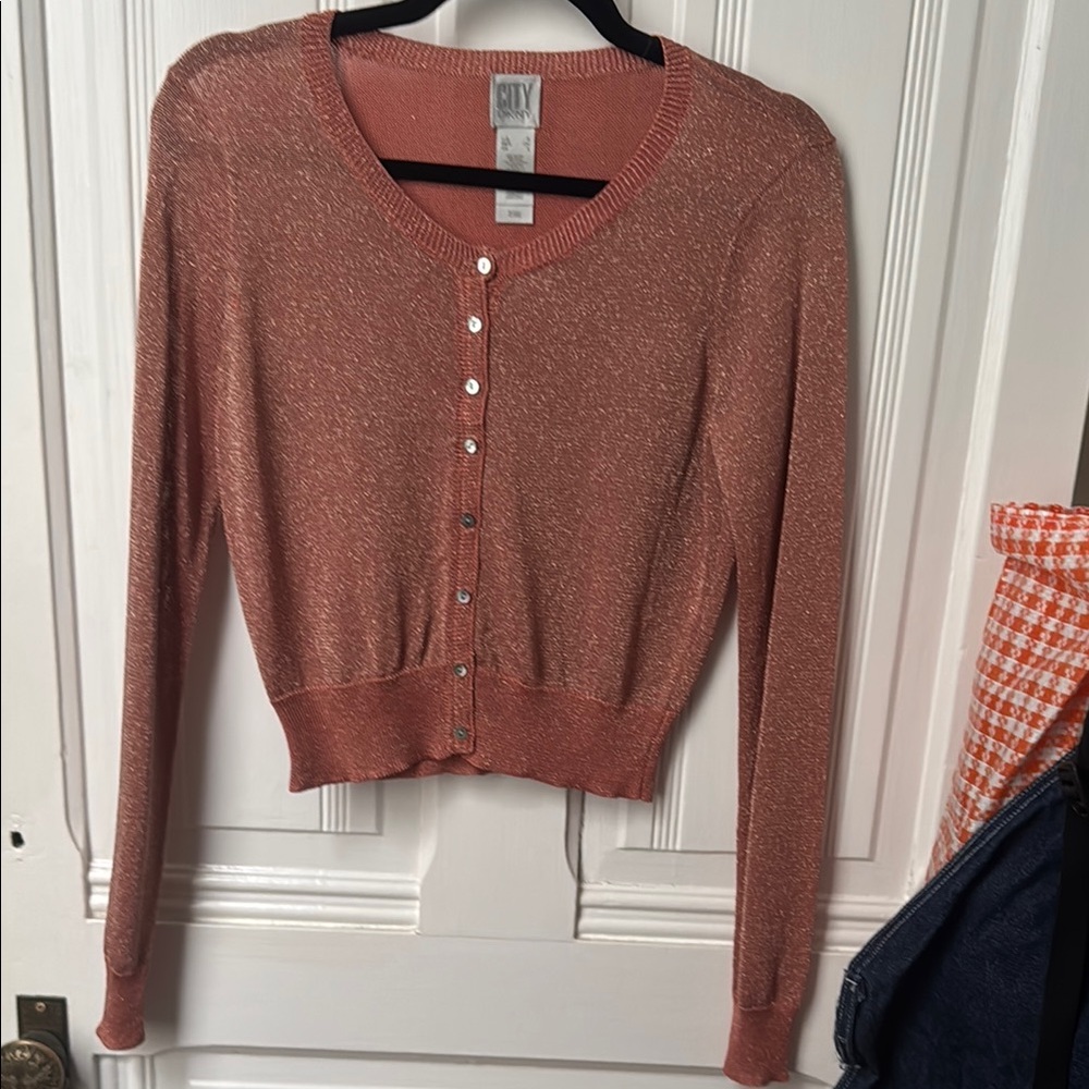 Shimmery Pink Cardigan